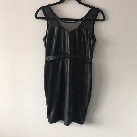 colori Dresses & Skirts - Colori Black Leather/Mesh dress